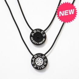 ABILES PLUS 　ブラックアイ　クリスタルネックレス　タイプ1　ブラック　【メール便選択】